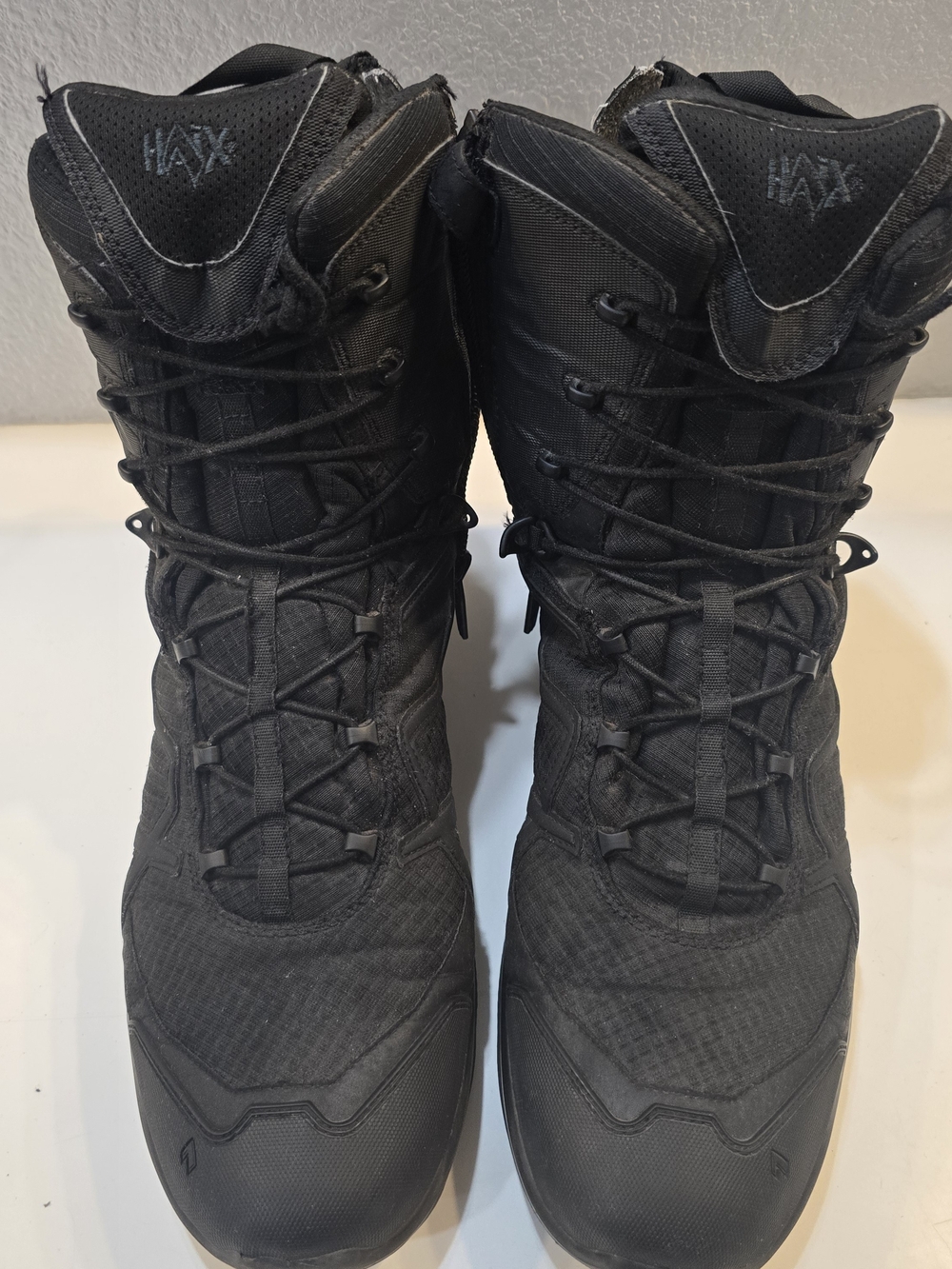 HAIX Men's Black Tactical Boots - Lace-Up Duty Boot Men's Size 15w.